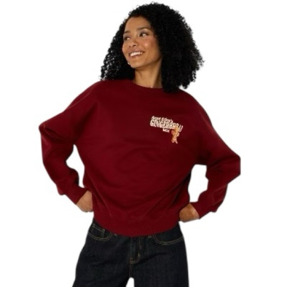 Skinnydip Women's Gingerbread Fleece Graphic Sweatshirt Size XL - Picture 2 of 8